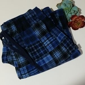 Izod Plaid Blue Pajama Pants Size Medium